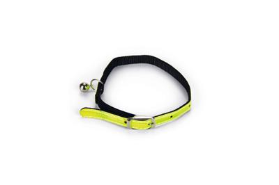 Beeztees Beeztees Nylon Kattenhalsband Reflecterend Geel 20-29cm