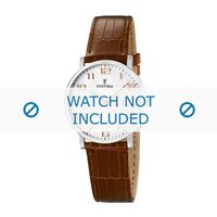 Festina horlogeband F16477-2 Croco leder Cognac 16mm + bruin stiksel - thumbnail