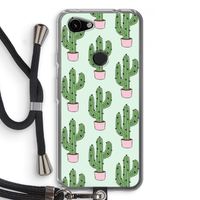 Cactus Lover: Pixel 3a Transparant Hoesje met koord
