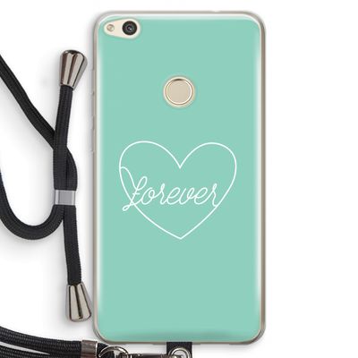 Forever heart pastel: Huawei Ascend P8 Lite (2017) Transparant Hoesje met koord