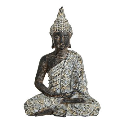 Boeddha van poly, B17 x D10 x H24 cm