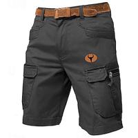 Voor heren Cargoshorts Meerdere zakken Grafisch Koe Voor buiten Knielengte Buiten Buitensporten Casual Vintage Sport Donkergrijs Micro-elastisch Lightinthebox