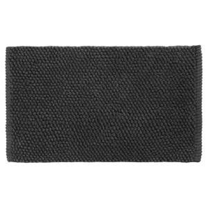 Differnz Popcorn badmat 100% katoen - geschikt voor vloerverwarming - 50 x 80 cm - zwart