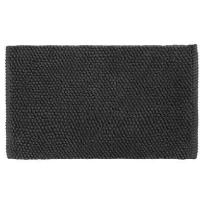 Differnz Popcorn badmat 100% katoen - geschikt voor vloerverwarming - 50 x 80 cm - zwart