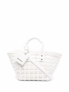 Balenciaga sac cabas XS Bistro Basket - Blanc