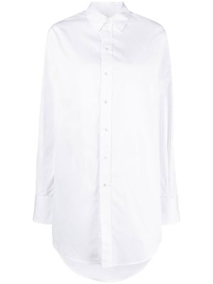 SA SU PHI chemise en coton à coupe mi-longue - Blanc