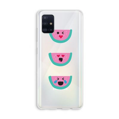Smiley watermeloen: Galaxy A51 4G Transparant Hoesje