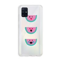 Smiley watermeloen: Galaxy A51 4G Transparant Hoesje