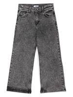 MSGM Kids jean ample à patch logo - Gris - thumbnail