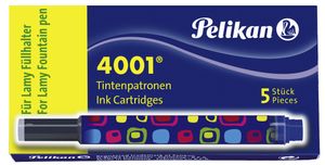 Inktpatroon Pelikan 4001 voor Lamy vulpen blauw doosje Ãƒ 5 stuks