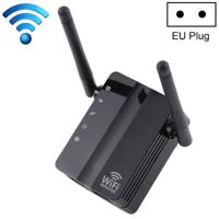300Mbps Wireless N Range Extender WiFi Repeater signaal Booster netwerkrouter met 2 externe antenne EU Plug(Black)