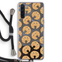 Croissant: Oppo A91 Transparant Hoesje met koord