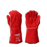 Werkhandschoenen EDM Rood Kevlar Katoen Suède Lassers Maat 10