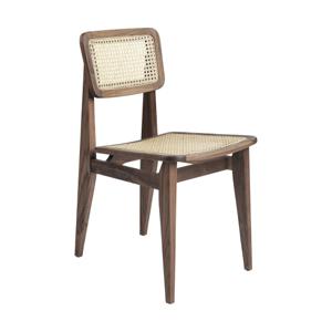 Gubi C-Chair French Cane eetkamerstoel geolied walnotenhout