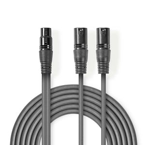 Nedis Gebalanceerde Audiokabel | 2x XLR 3-Pins Male naar XLR 3-Pins Female | 1.5 m | 1 stuks - COTH15020GY15 COTH15020GY15