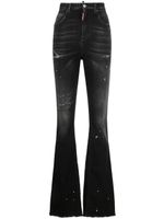 DSQUARED2 jean évasé à effet usé - Noir