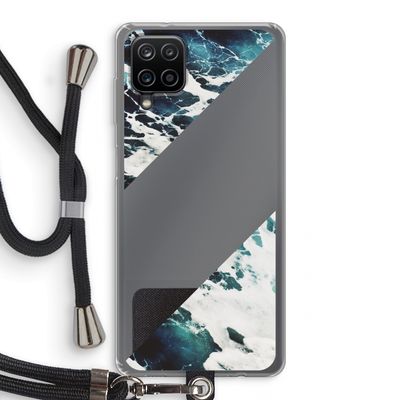 Golven: Samsung Galaxy A12 Transparant Hoesje met koord