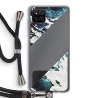 Golven: Samsung Galaxy A12 Transparant Hoesje met koord