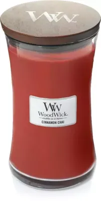 WoodWick large candle cinnamon chai