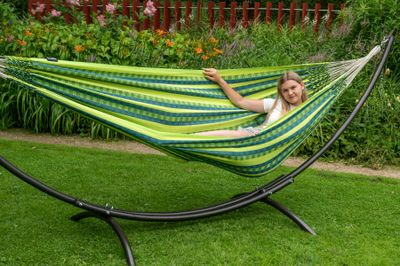 Hangmat met Standaard Tweepersoons 'Arc & Premium' Lemon - Groen - Colombiaanse - 180 kg - Tropilex