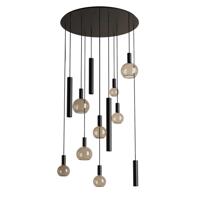 Hanglamp Riva rond 12 lichts zwart