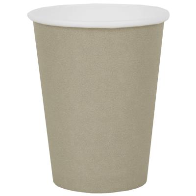 Santex feest/verjaardag bekertjes - 10x stuks - karton - taupe - 270 ml