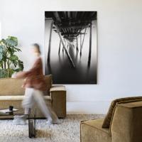 Urban Cotton Wandkleed 'Underworld' 145 x 190cm in Frame - black