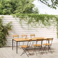 Tuinstoelen inklapbaar 6 st staal en massief acaciahout
