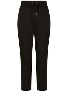 Dolce & Gabbana pantalon de jogging à plaque logo - Noir