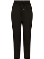 Dolce & Gabbana pantalon de jogging à plaque logo - Noir