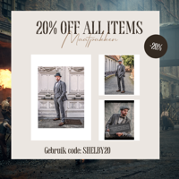 Maatpak Voor Heren | 3-delig Pak | Grijs Barleycorn | Finn Shelby | Peaky Blinders | Peaky Blinders