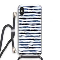 Verrassende lijnen: iPhone X Transparant Hoesje met koord