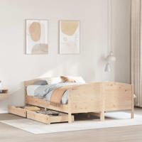 Bedframe zonder matras massief grenenhout 120x200 cm