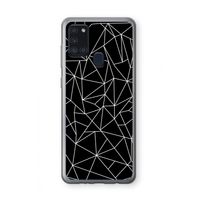 Geometrische lijnen wit: Samsung Galaxy A21s Transparant Hoesje