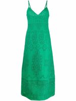 Valentino Garavani robe longue en dentelle - Vert