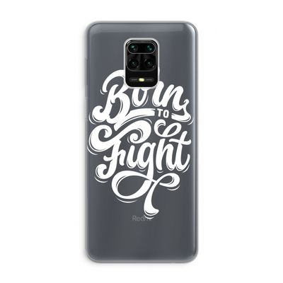 Born to Fight: Xiaomi Redmi Note 9 Pro Transparant Hoesje