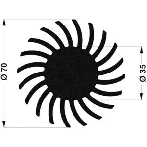 Fischer Elektronik 10103867 SK 571 20 ME LED-koellichaam 2.47 K/W (Ø x h) 70 mm x 20 mm