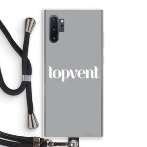 Topvent Grijs Wit: Samsung Galaxy Note 10 Plus Transparant Hoesje met koord
