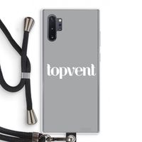 Topvent Grijs Wit: Samsung Galaxy Note 10 Plus Transparant Hoesje met koord