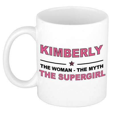 Kimberly cadeau mok - Woman Myth Supergirl - naam koffiemok - 300 ml - collega - moederdag Kimberly cadeau mok - Woman Myth Supergirl - naam koffiemok - 300 ml - collega - moederdag