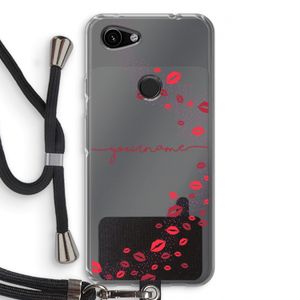 Kusjes: Pixel 3a Transparant Hoesje met koord