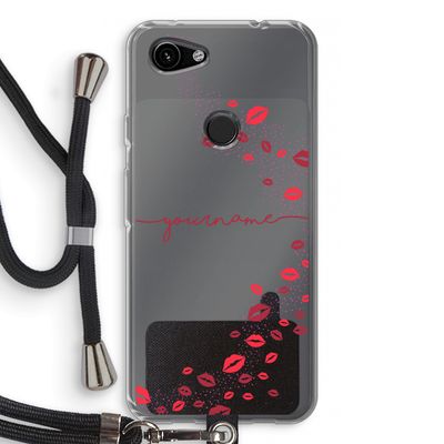 Kusjes: Pixel 3a Transparant Hoesje met koord