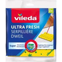 Vileda dweil Ultra fresh, ft 50 x 60 cm, geel, pak van 2 stuks
