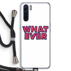 Whatever: Oppo A91 Transparant Hoesje met koord