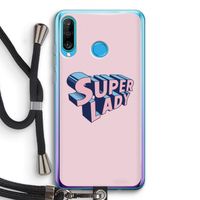 Superlady: Huawei P30 Lite Transparant Hoesje met koord Superlady: Huawei P30 Lite Transparant Hoesje met koord