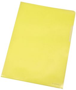 Q-CONNECT L-map, geel, 120 micron, pak van 10 stuks