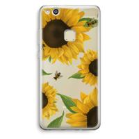 Sunflower and bees: Huawei Ascend P10 Lite Transparant Hoesje