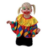 Clown verkleed poncho - voor peuters - verkleedkleding - Carnaval
