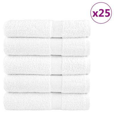 VidaXL Badhanddoeken solund 25 st 600 g/m² 70x140 cm wit