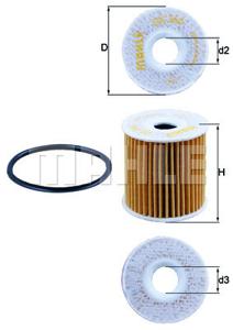 Oliefilter MAHLE, Diameter (mm)53mm, u.a. für Smart